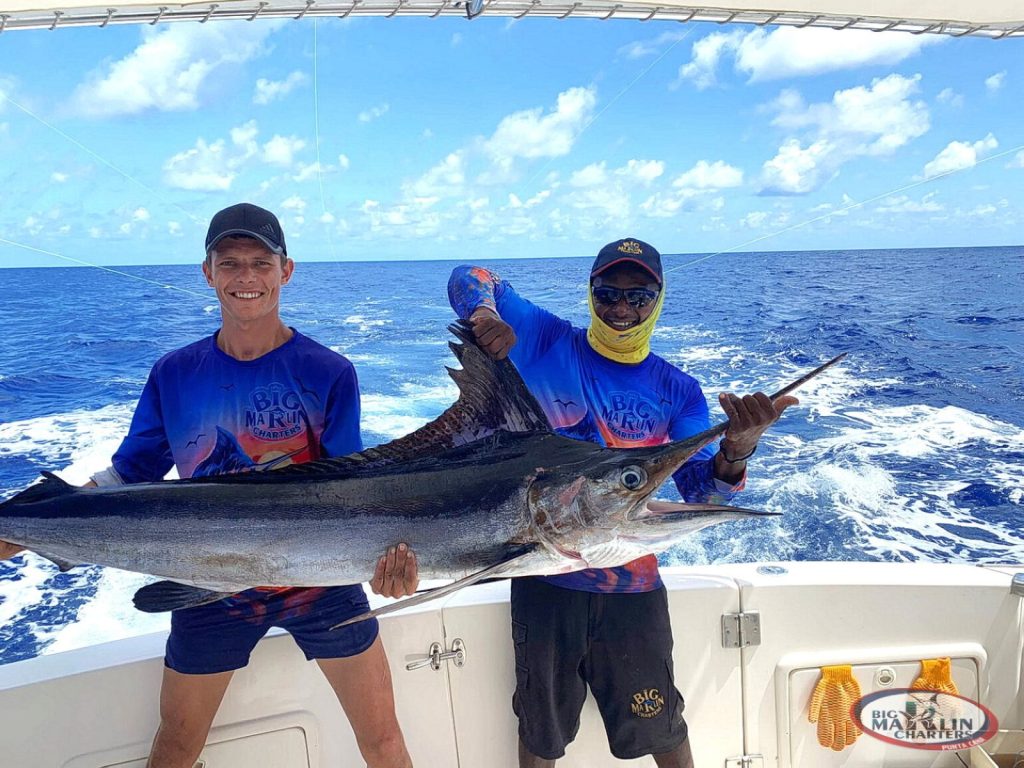 big blue marlin on boat