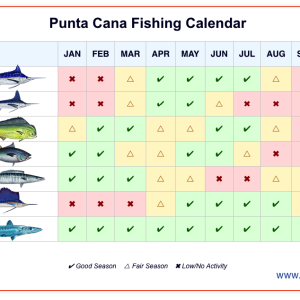 Punta Cana fishing calendar
