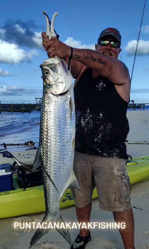 Punta Cana Kayak Fishing my first fish